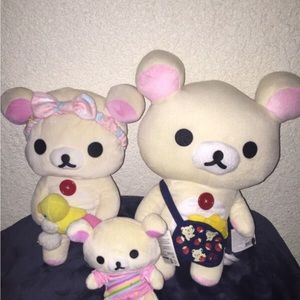 2 large rilakkuma bunny cosplay plushies bears